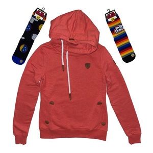 Wanakome Artemis hoodie! ❤️🔥 XL rare color! Aurora Red! NWT in original packg